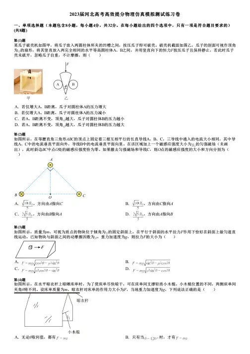 2023届河北高考高效提分物理仿真模拟测试练习卷