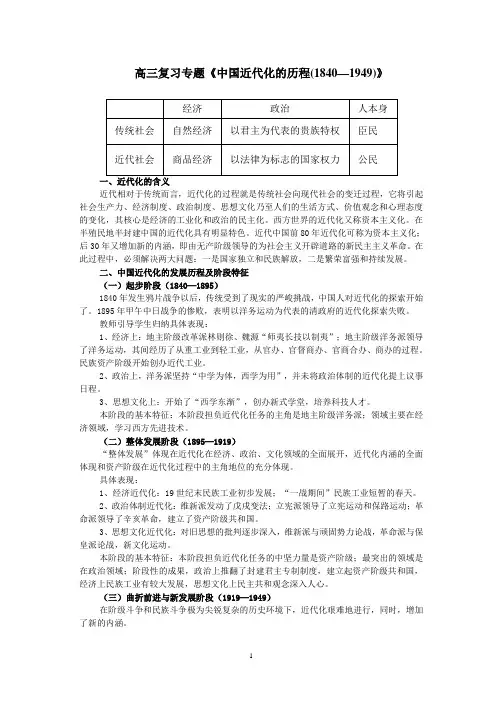 中国近代化