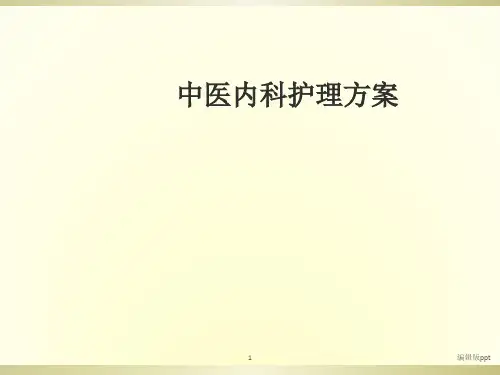中医内科护理方案
