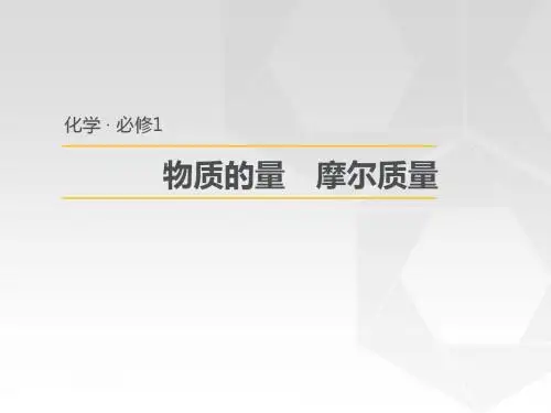 高一化学新课标人教版必修1课件：第一章 第二节 1.2.1 物质的量 摩尔质量