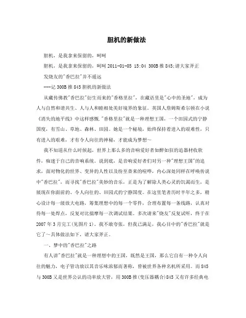 胆机的新做法
