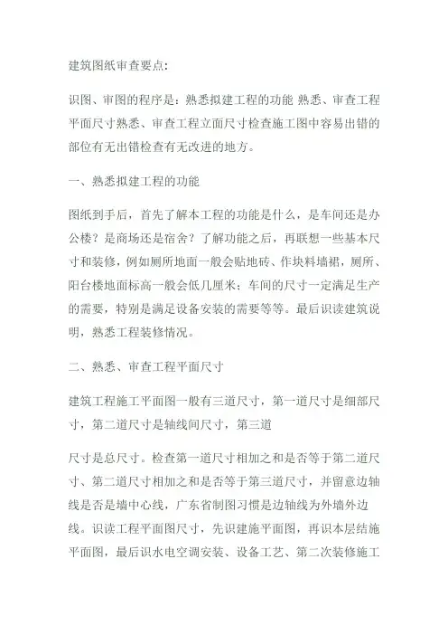 建筑图纸审查要点