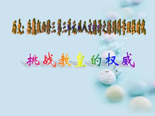 挑战教皇的权威ppt 课件
