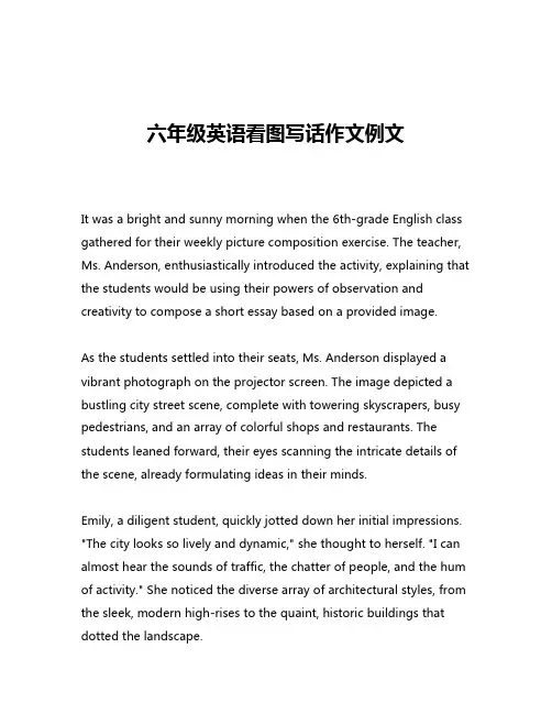 六年级英语看图写话作文例文