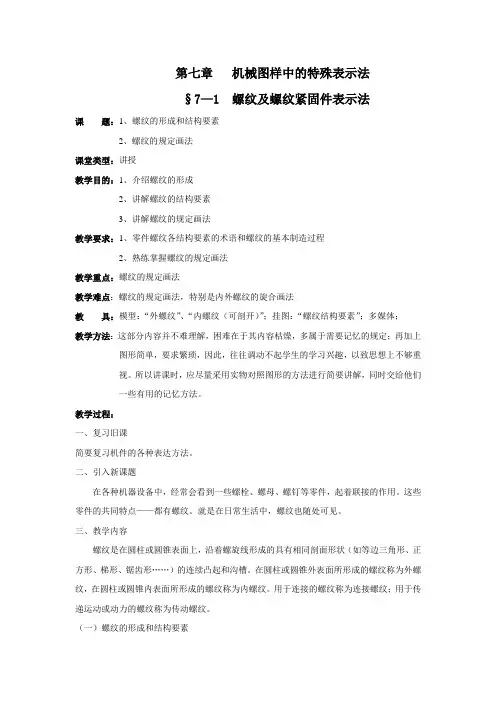 第七章   机械图样中的特殊表示法