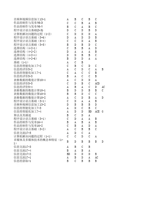 淘师湾信息作业答案
