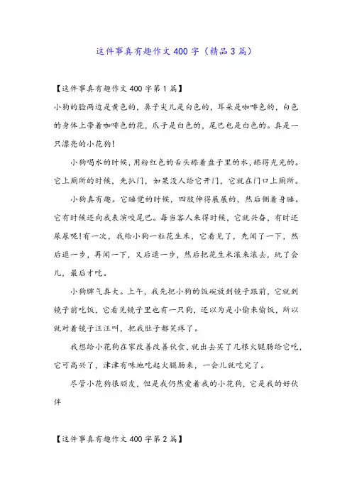 这件事真有趣作文400字(精品3篇)