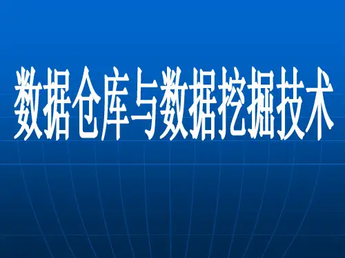 数据仓库与数据挖掘技术
