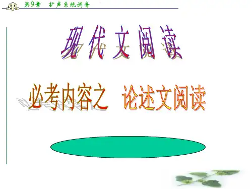 高考语文总复习PPT课件 现代文阅读之论述类文本阅读