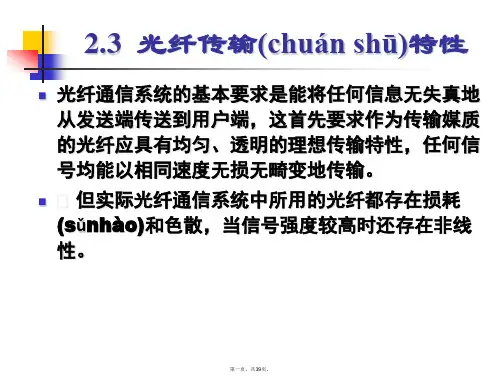 最新光纤传输特性精品课件