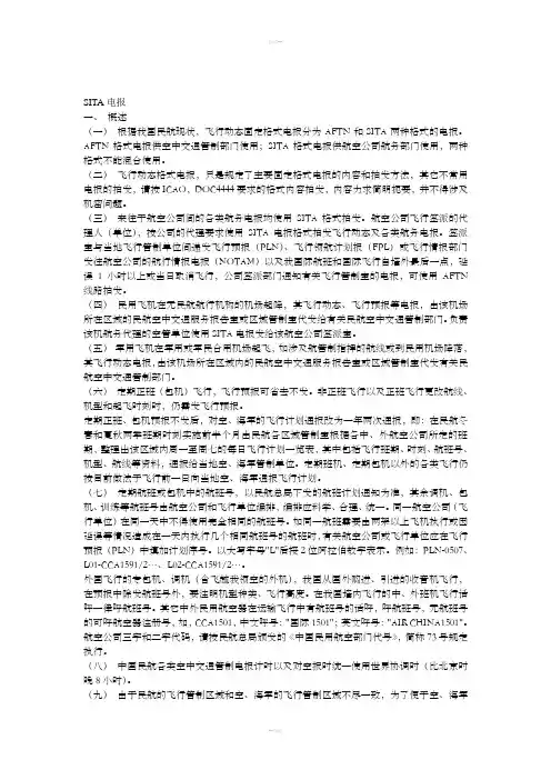 SITA电报格式