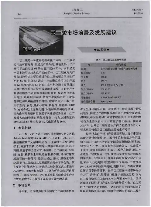 己二酸市场前景及发展建议