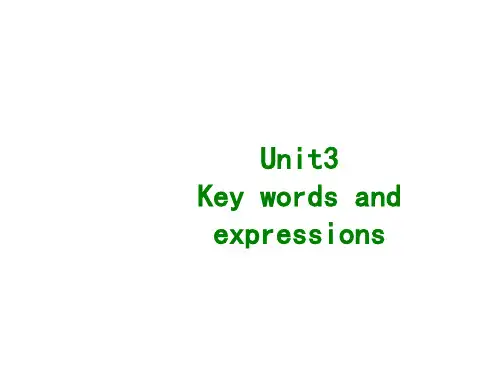 人教版高中英语必修三单元三Book3 Unit3   key words 重点单词(共26张PPT)