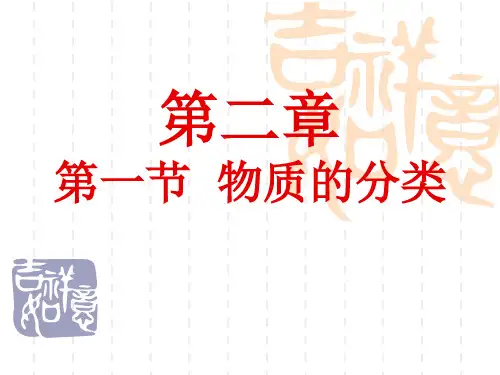 人教版-化学必修一物质的分类ppt