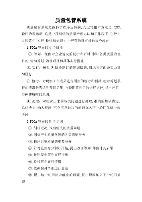 质量保证体系及框图