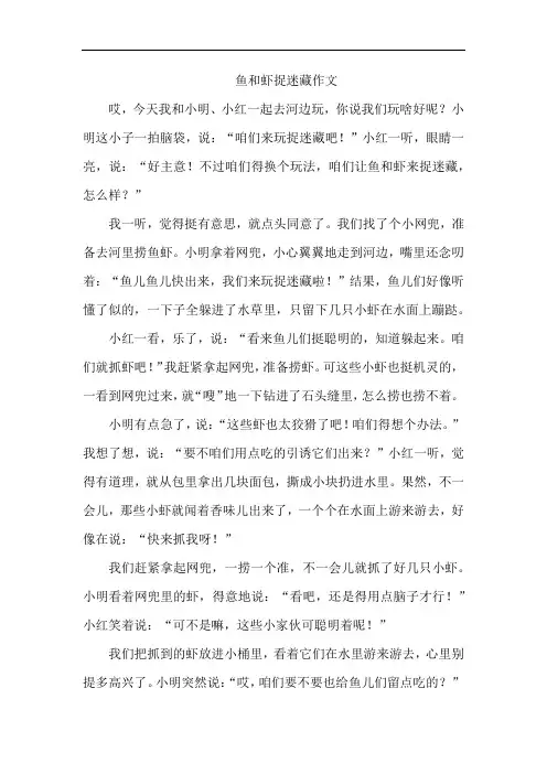 鱼和虾捉迷藏作文