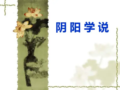 中医基础理论ppt阴阳学说