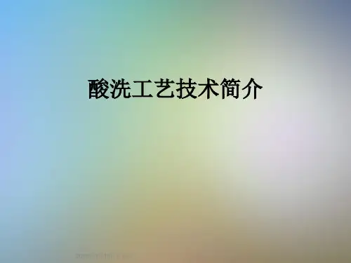 酸洗工艺技术简介