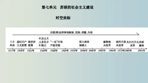 第7单元苏联的社会主义建设-2021高考历史一轮复习精讲课件(人教必修2)