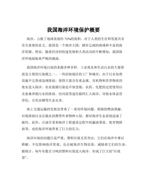 我国海洋环境保护概要