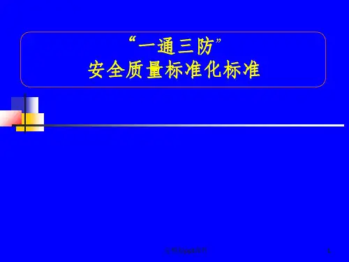 一通三防安全质量标准化标准ppt课件