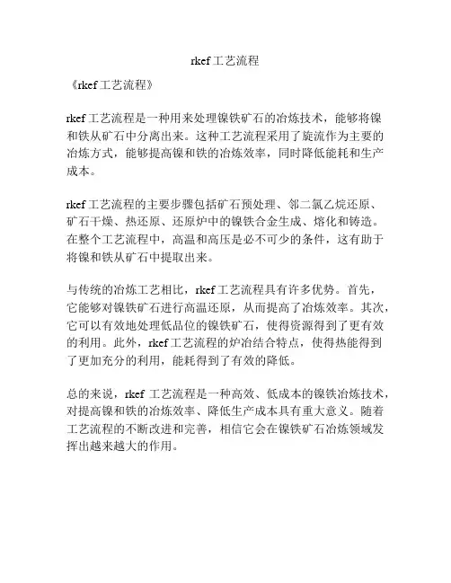 rkef工艺流程