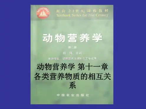 动物营养学第十一章各类营养物质的相互关系-2022年学习资料