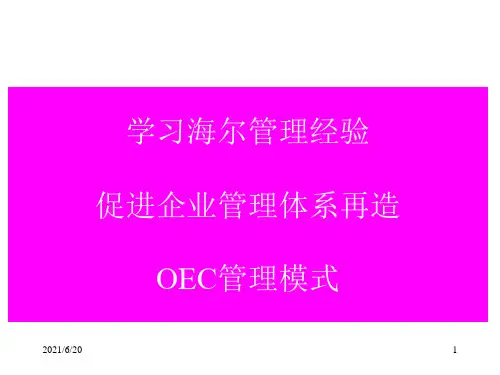 经典OEC管理法PPT课件
