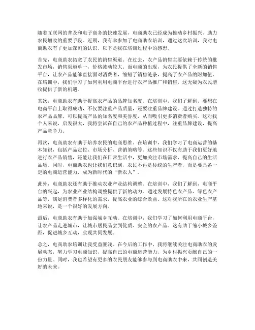 电商助农培训感想