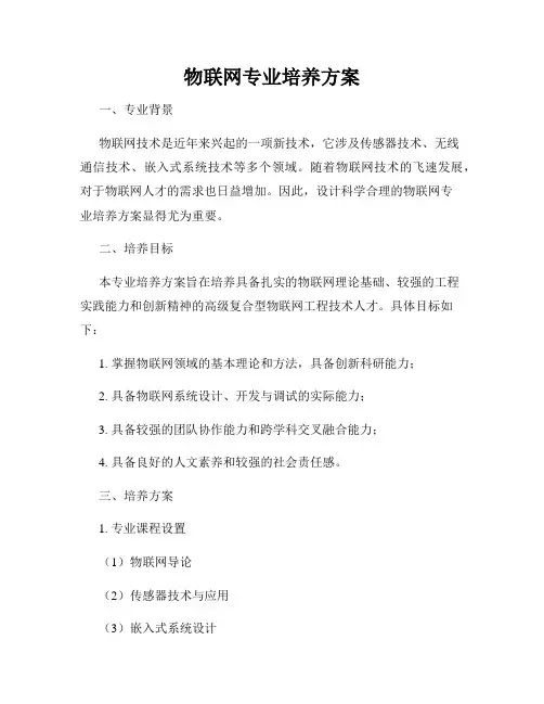 物联网专业培养方案