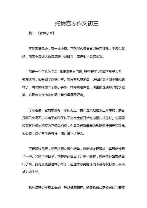 托物言志作文初三