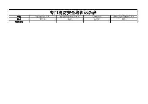 消防安全培训记录表