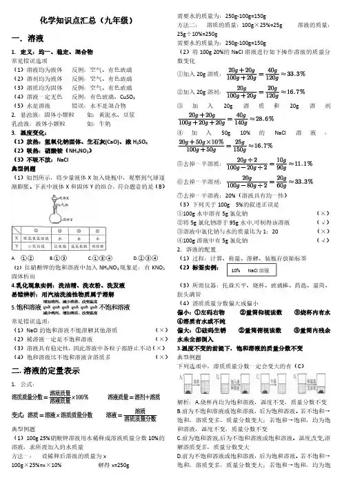 九年级上册化学重点