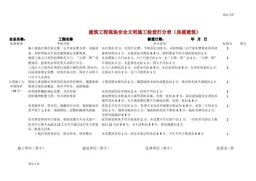 建筑工程现场安全文明施工检查打分表.doc