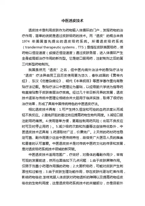 中医透皮技术