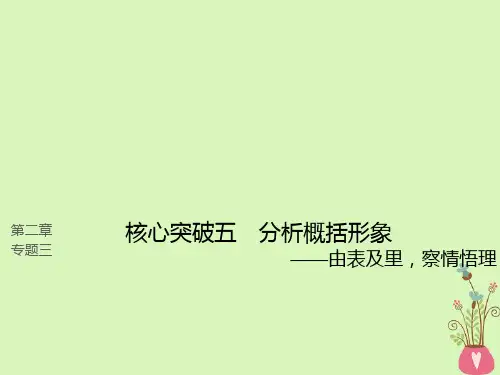 高考语文大一轮复习第二章文学类文本阅读散文阅读专题三理解必备知识,掌握关键能力核心突破五分析概括形象
