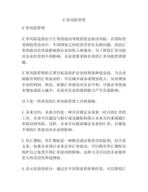 汇率风险管理