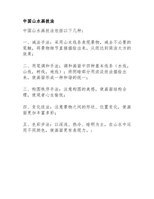 中国山水画技法