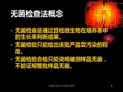 无菌检查法及其验证课件
