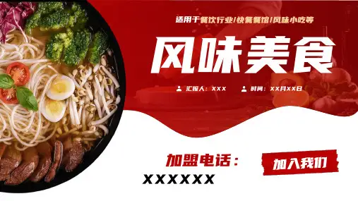 餐饮行业商业计划书内容完整动态PPT
