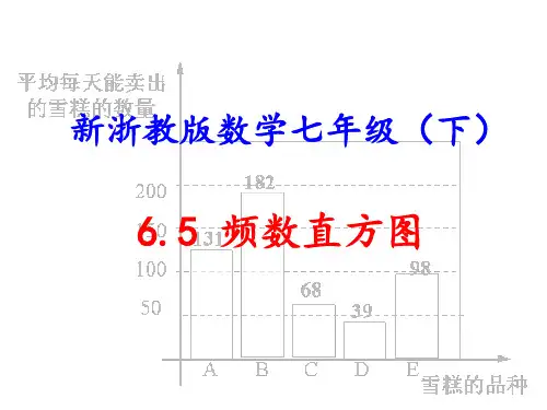 2020-2021学年七年级数学浙教版下册 6.5  频数分布直方图   课件 