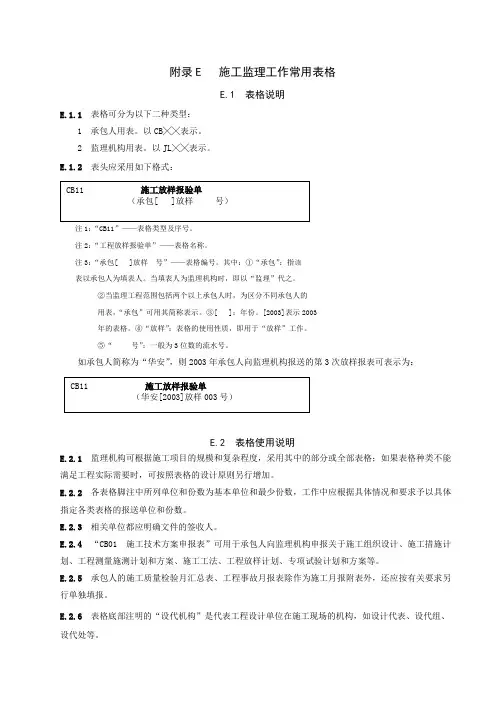 水利工程建设项目施工监理规范(SL288-2003)(完整版)