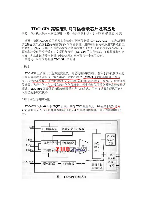 TDC-GP1 高精度时间间隔测量芯片及其应用
