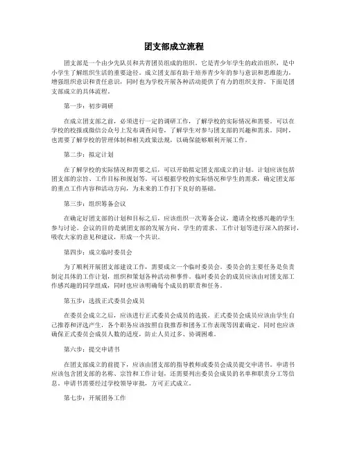 团支部成立流程