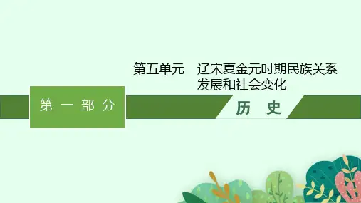 初中历史中考总复习精品教学课件 第5单元 辽宋夏金元时期：民族关系发展和社会变化