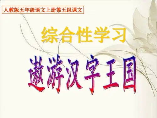 人教版五年级语文上册综合性学习《遨游汉字王国》(完美版)