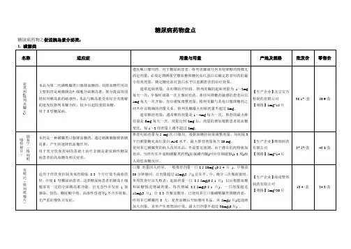 糖尿病药物盘点