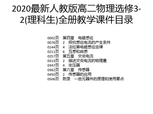 2020最新人教版高二物理选修3-2(理科生)全册教学课件