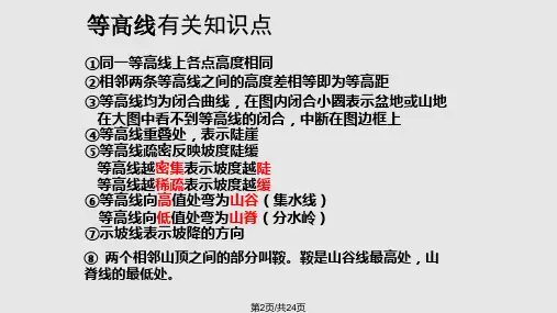 等高线地形图和地形剖面图