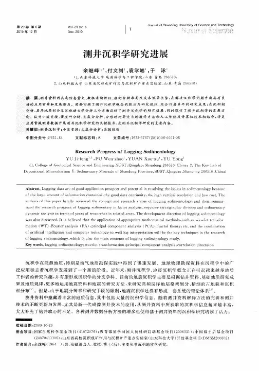 测井沉积学研究进展